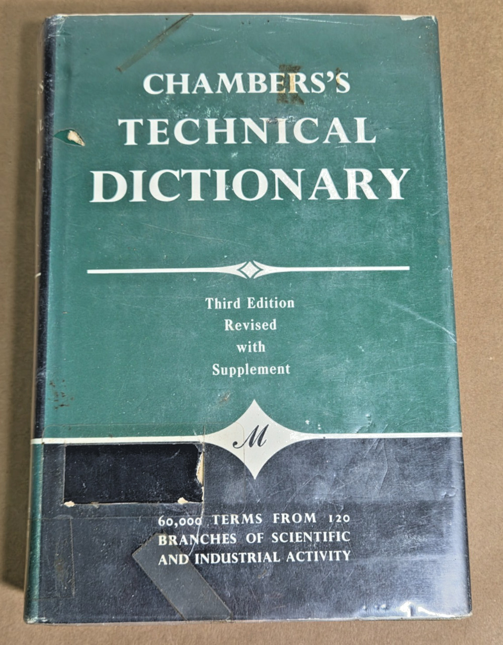 Vintage 1962 Chambers's Technical Dictionary - Eglin Air Force Base Library Copy